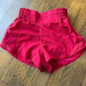 Lululemon Athletica Red high rise Hottie Hot Women's Athletic Shorts